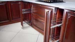 pull out spice drawers for a small kitchen