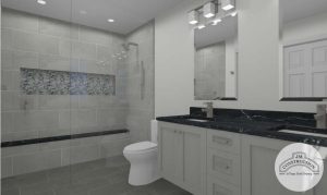JM Construction - Interior Design - Master Bathroom Render