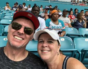 With His Wife, Mike Ballou, Project Planner - JM Construction