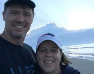 With His Wife, Mike Ballou, Project Planner - JM Construction