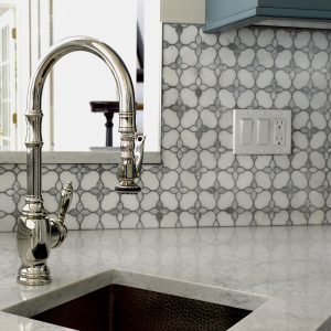 Custom Tile Backsplash for Prep Sink