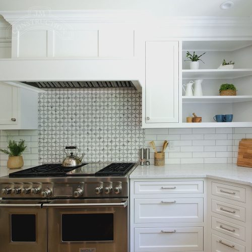 Kitchen Remodel with Custom Backsplash and Shelving
